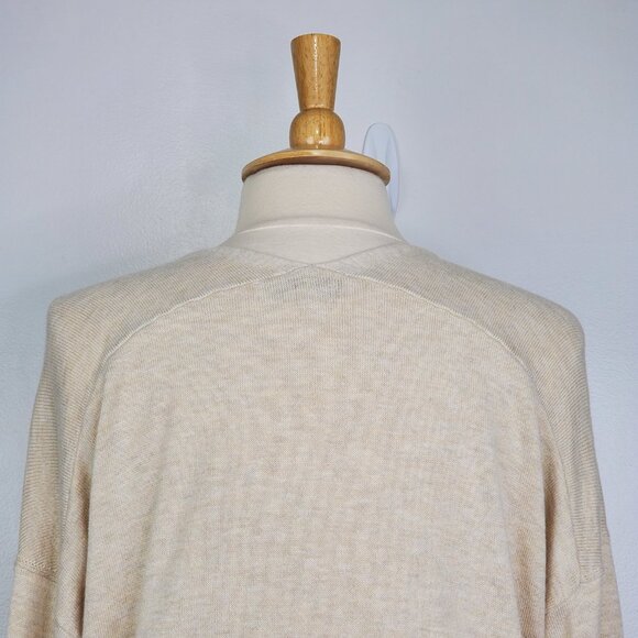 LOFT V-Neck Drop Shoulder Pullover Tan Sweater Size L - Picture 7 of 11